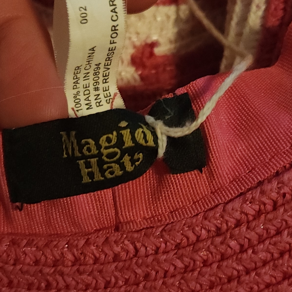 Magid Hats pink white stripped floppy hat - Picture 3 of 4